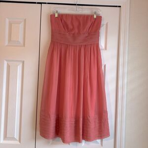 J. Crew Coral Strapless Dress Size 8 Prom or Wedding Guest Dress